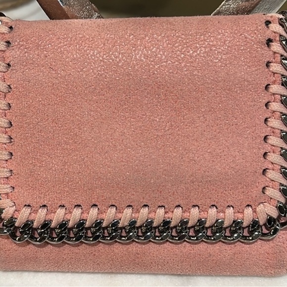 Stella McCartney Falabella small flap wallet pink EUC - Picture 2 of 11